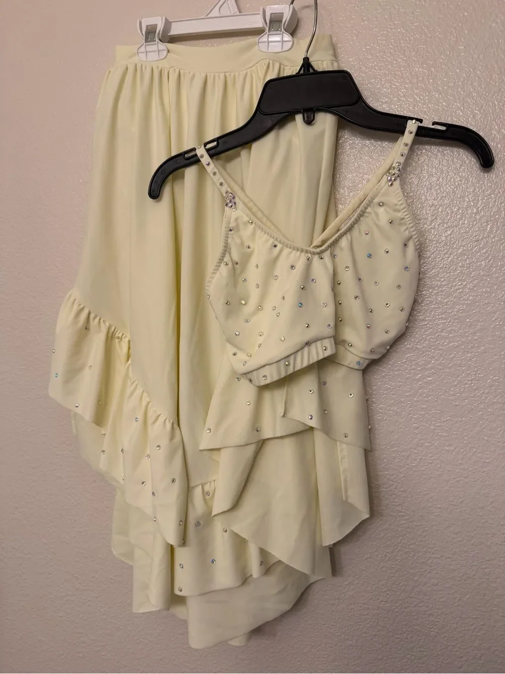 Reverence custom solo dance costume 2 piece ivory lyrical contemporary XS adult